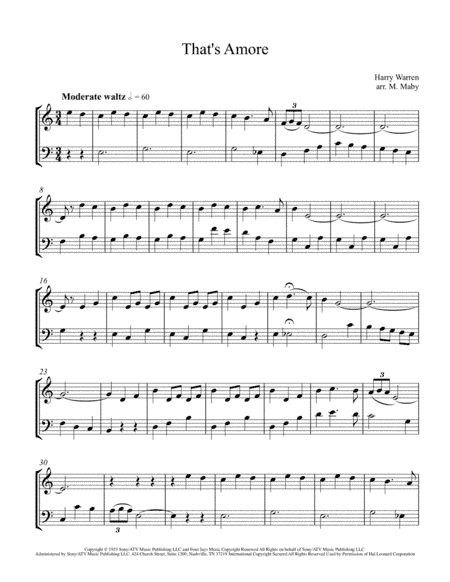 That's Amore (That's Love) (arr. Marion Maby)