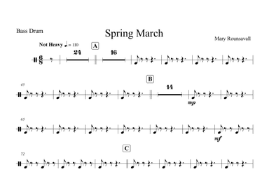 Spring March: BASS DRUM PART