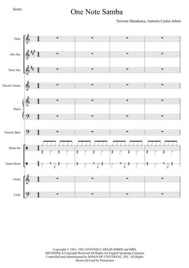 One Note Samba (samba De Uma Nota So) (arr. Anderson Quevedo)