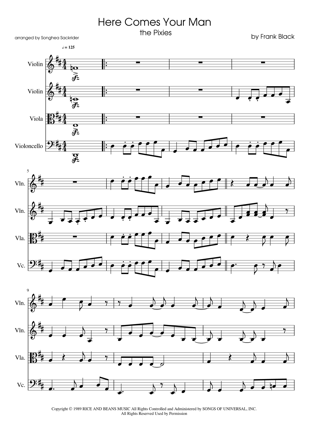 Here Comes Your Man (arr. Songhea Sackrider)