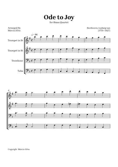 Ode to Joy (arr. Márcio Silva)