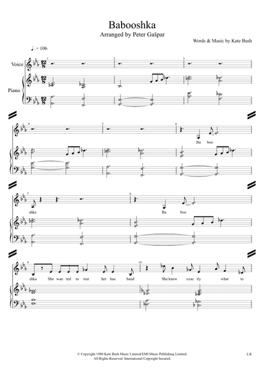 Babooshka (arr. Peter Gašpar)