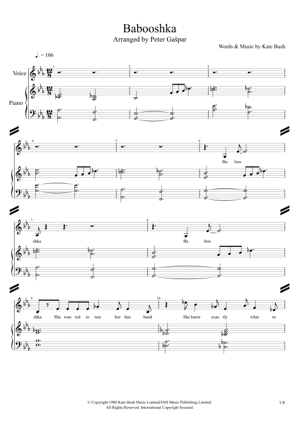 Babooshka (arr. Peter Gašpar)