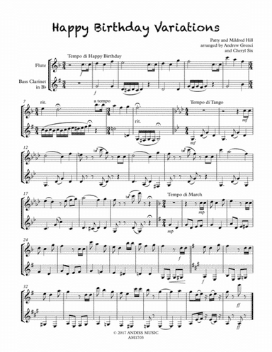 Happy Birthday Variations (arr. Andrew Grenci, Cheryl Six)