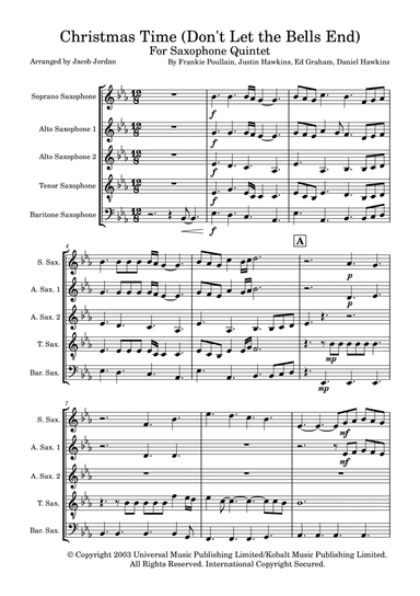 Christmas Time (don't Let The Bells End) (arr. Jacob Jordan)