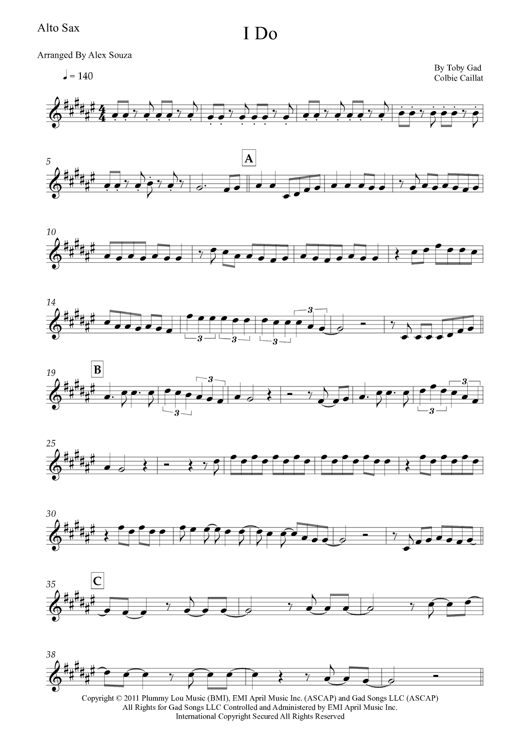 I Do (arr. Alex Souza)