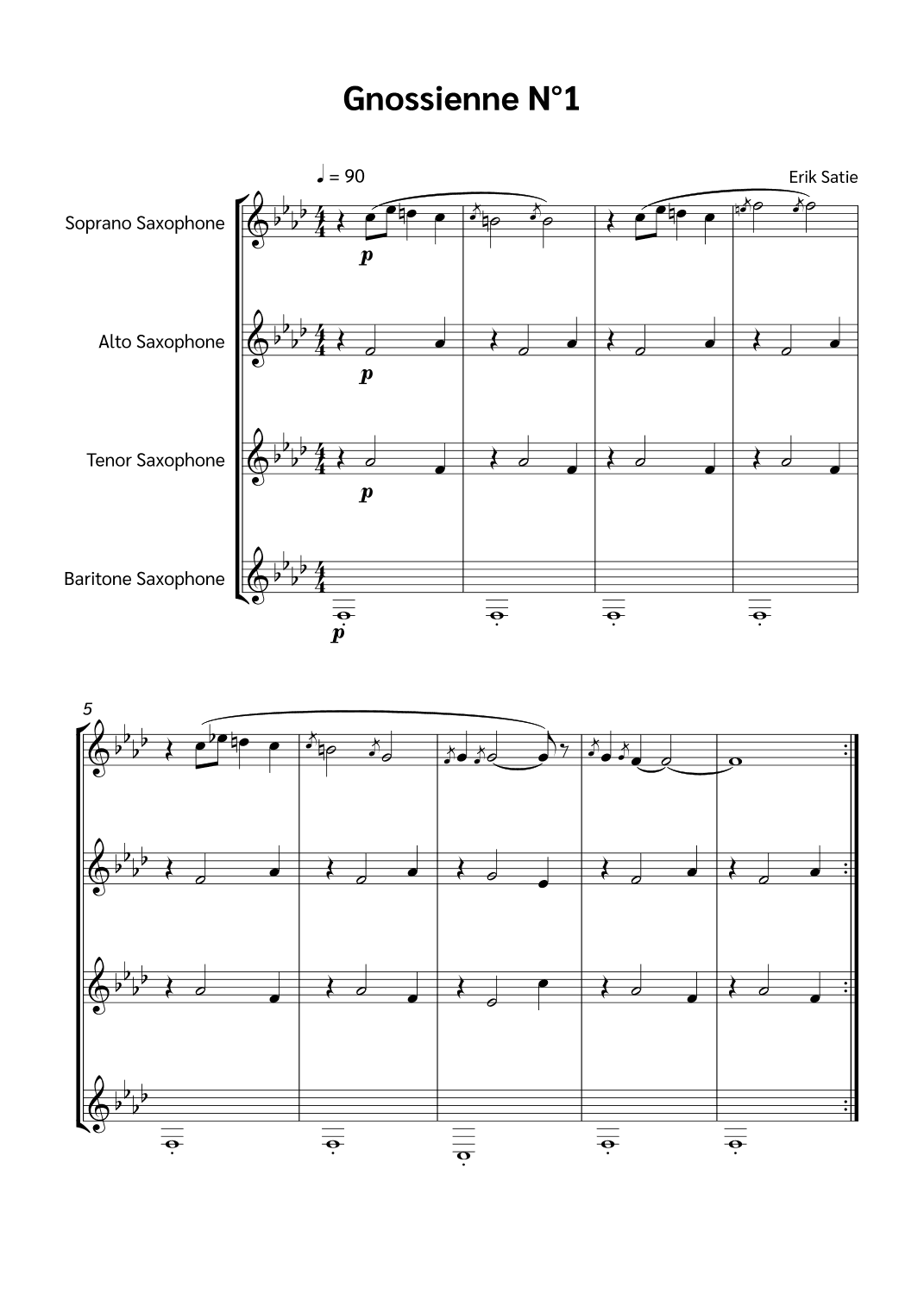 Gnossienne N°1 (arr. Jackson Spindler)