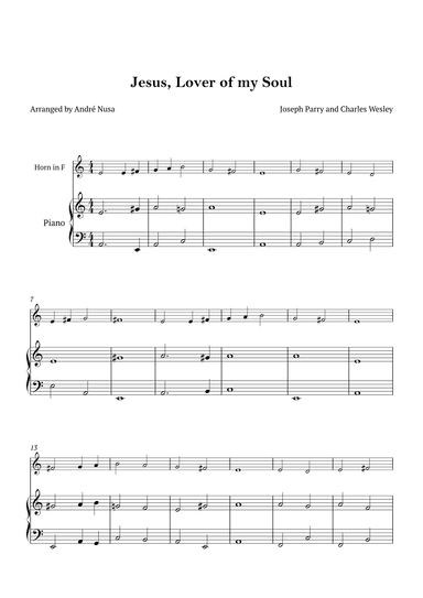 Jesus, Lover of my Soul (arr. André Nusa)