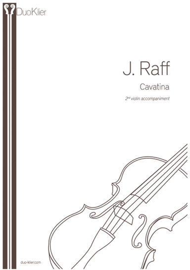 Raff - Cavatina, 2nd violin accompaniment (arr. Duo Klier)