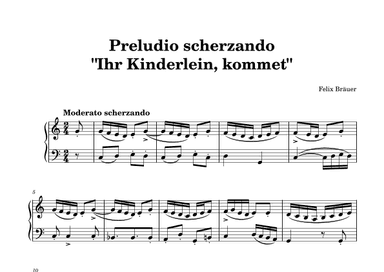 Preludio scherzando "Ihr Kinderlein, kommet"