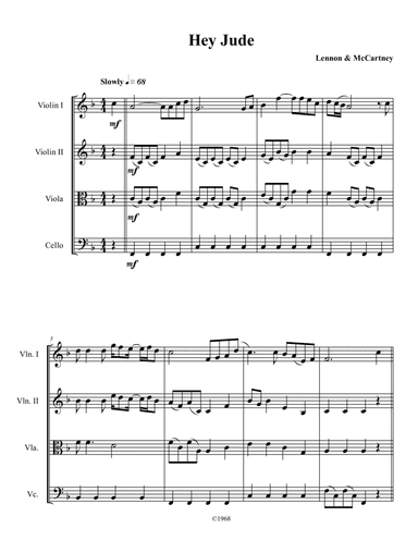 Hey Jude (arr. Tom Strauch)