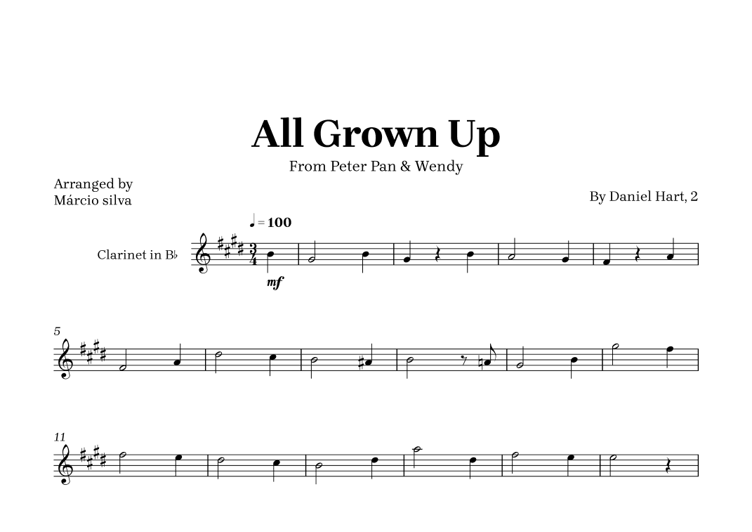 All Grown Up (arr. Márcio Silva)