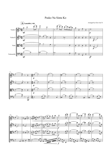 Pasko Na Sinta Ko (arr. JunYi Chow)