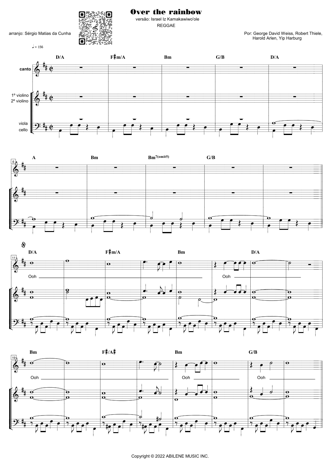 Over The Rainbow / What A Wonderful World (arr. Sérgio Matias da Cunha)