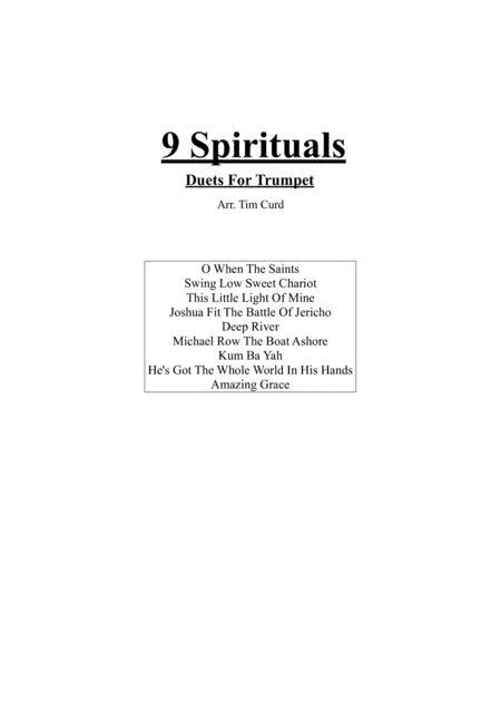 9 Spirituals, Duets For Trumpet (arr. Curd)