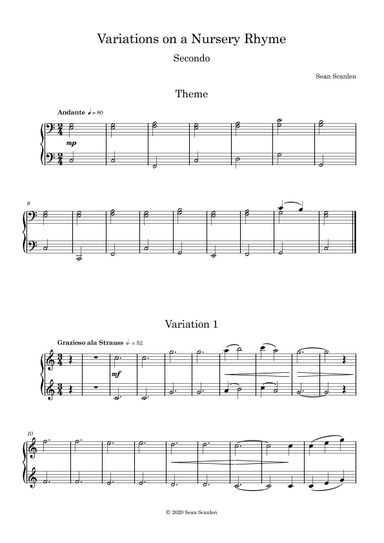 Variations on a Nursery Rhyme