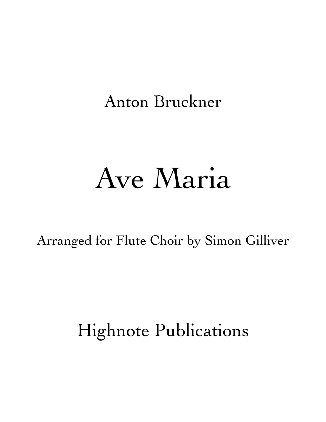 Ave Maria (arr. Simon Gilliver)