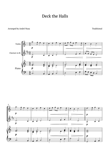 Deck the Halls (arr. André Nusa)