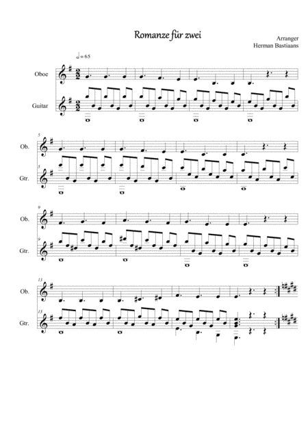 Romanze für zwei (arr. Herman Bastiaans)