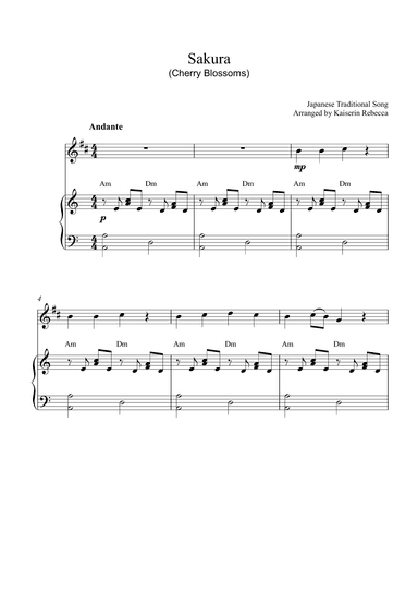 Sakura (Cherry Blossoms) (arr. Kaiserin Rebecca)