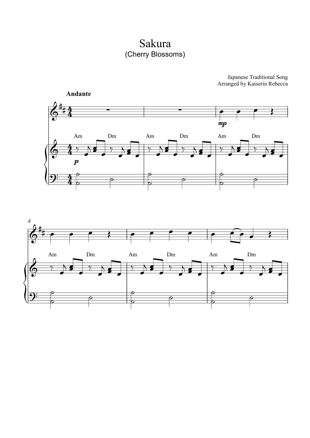 Sakura (Cherry Blossoms) (arr. Kaiserin Rebecca)