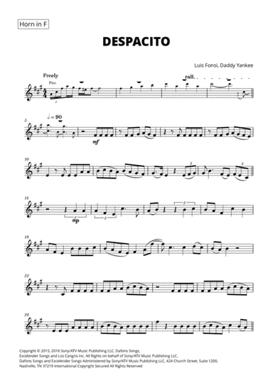 Despacito (arr. Cadenza Editions)