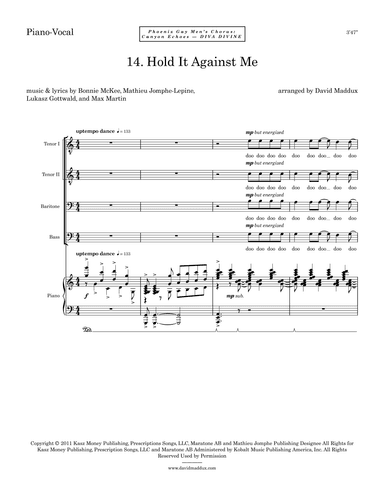 Hold It Against Me (arr. David Maddux)