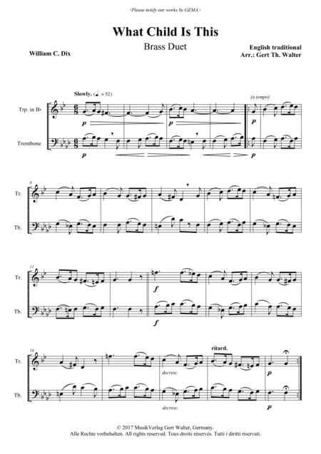 What Child Is This (arr. Gert Th. Walter)