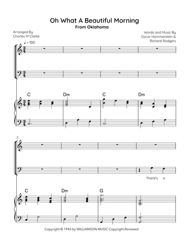 Oh, What A Beautiful Mornin' (arr. Charles M Clarke)