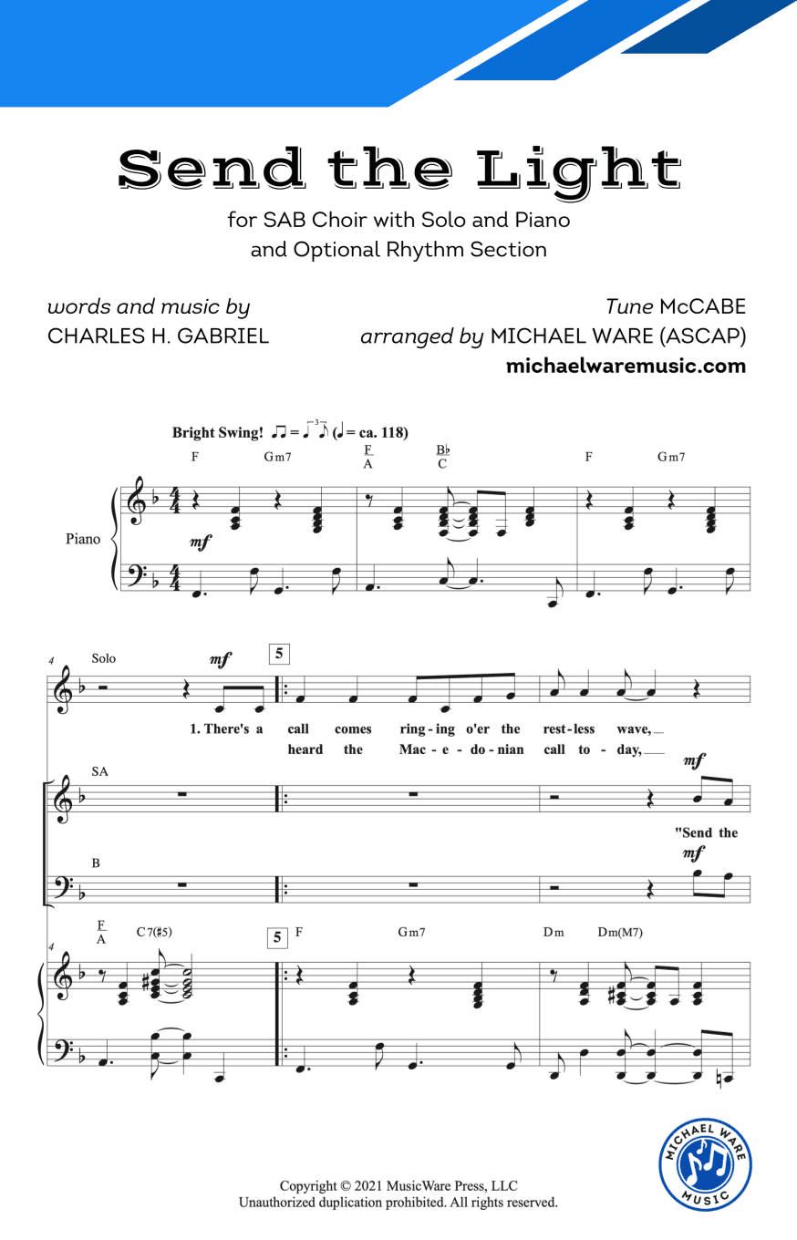 Send the Light (SAB) (arr. Michael Ware)