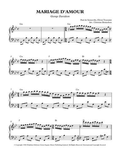 Mariage D Amour (arr. Christian Bennedsen)