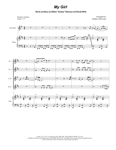 My Girl (arr. Stephen DeCesare)