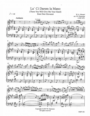 Mozart - La Ci Darem la Mano from Don Giovanni (arr. William Giannone)