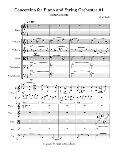 Concertino for Piano and String Orchestra #1