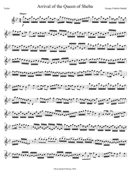 George Fridrich Handel - Arrival of the Queen of Sheba (arr. Julia Samarska)