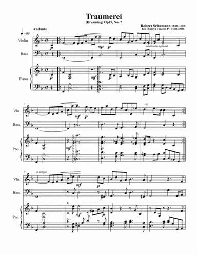 Kinderszenen, Op.15: VII. Träumerei "Dreaming" (arr. Teo Barry Vincent)