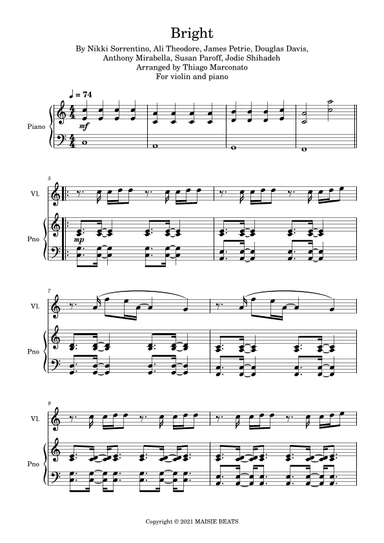Bright (arr. Thiago Marconato)
