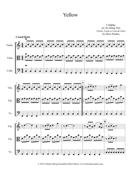 Yellow (arr. Dave Prudon)