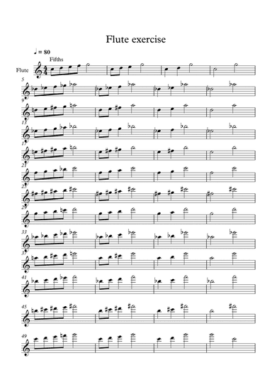 Flute Wide Leap Control Exercise