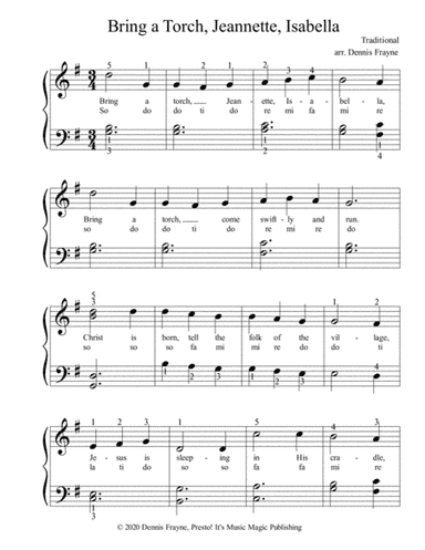 Bring a Torch, Jeaneatte, Isabella (arr. Dennis Frayne)