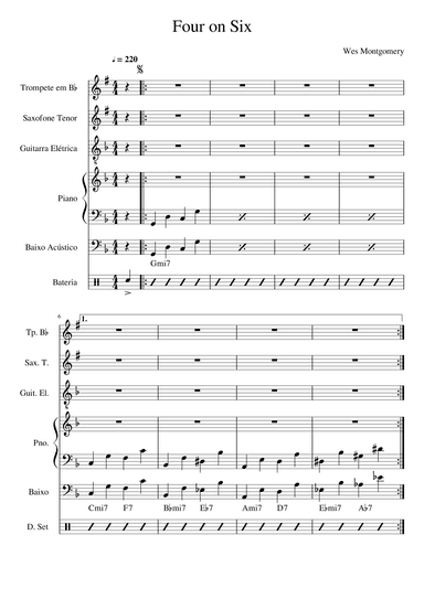 Four On Six (arr. Miguel Gromicho)