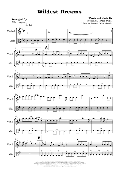 Wildest Dreams (arr. Flávio Ageu)