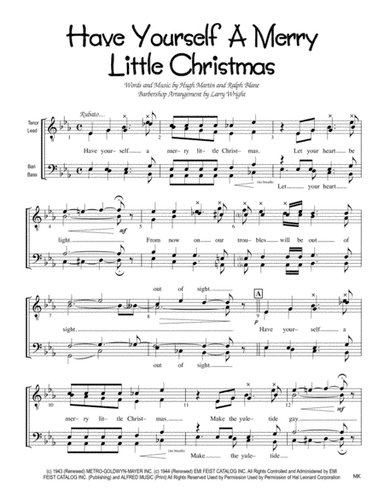 Have Yourself A Merry Little Christmas  from MEET ME IN ST. LOUIS (arr. Larry Wright)