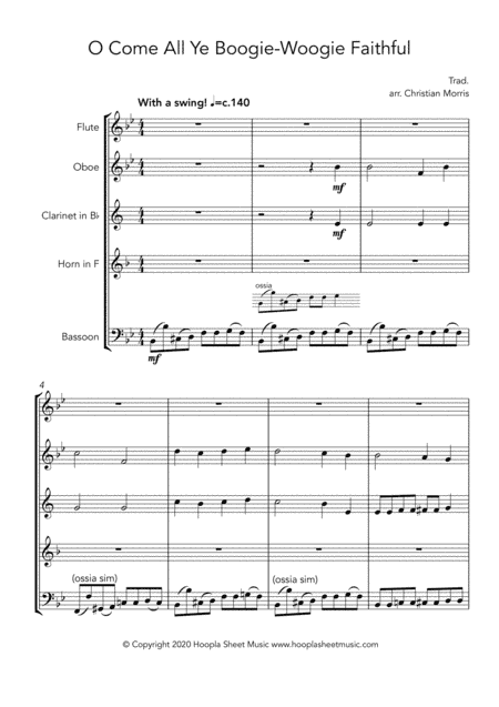 O Come All Ye Boogie-Woogie Faithful (arr. Hoopla Sheet Music)