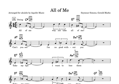 All Of Me (arr. Aquifer Music)