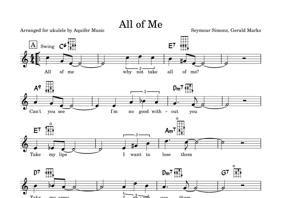 All Of Me (arr. Aquifer Music)
