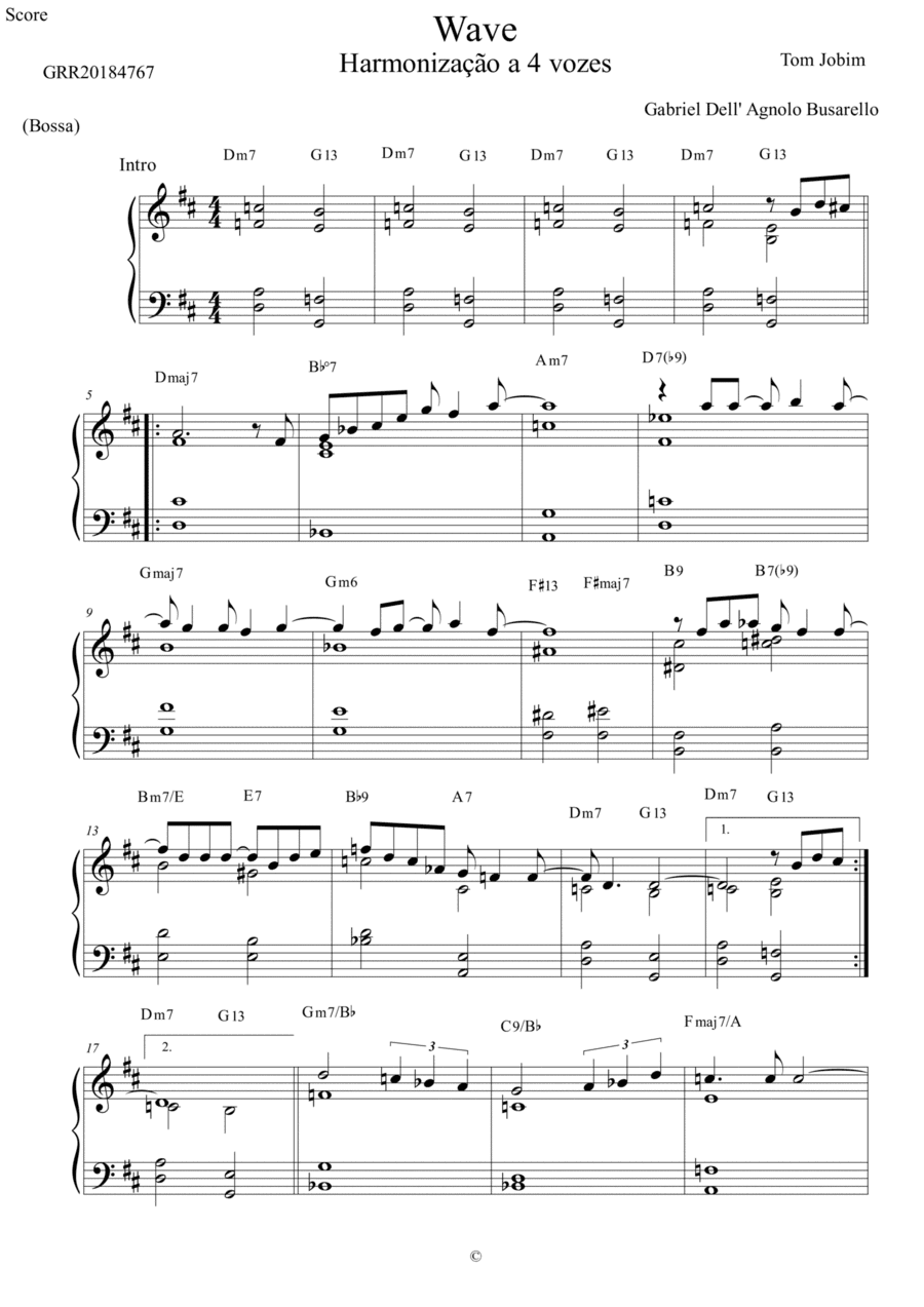 Wave (arr. Gabriel Busarello)