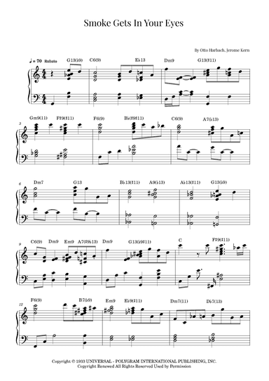 Smoke Gets In Your Eyes (arr. Roger da Luz)
