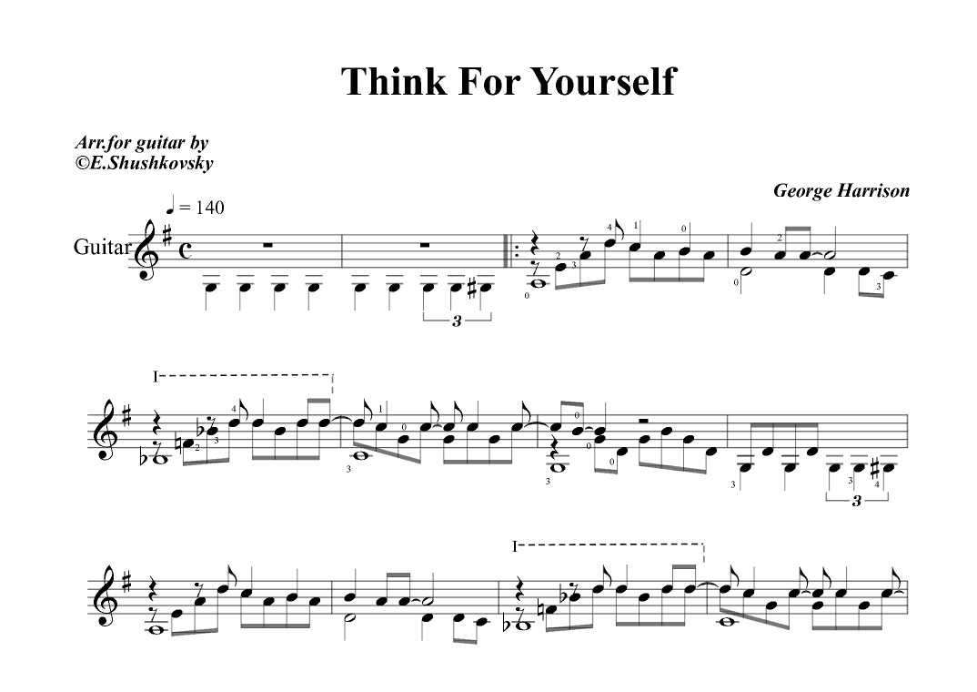 Think For Yourself (arr. Evgeny Shushkovsky)