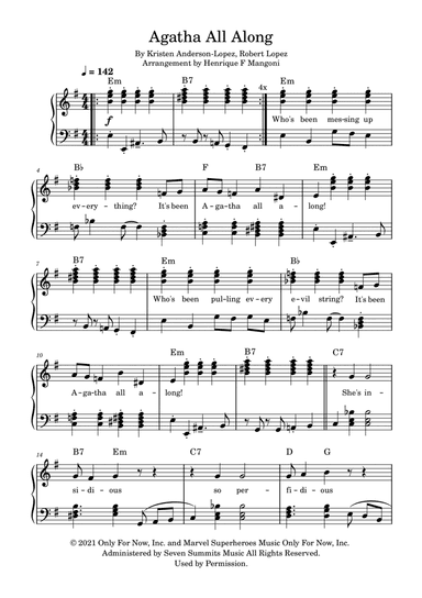 Agatha All Along (arr. Henrique F Mangoni)